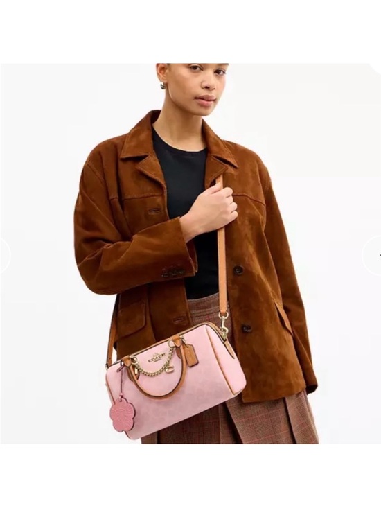 Rowan Satchel Bag In Signature Canvas With Charms - Picture 8 of 12